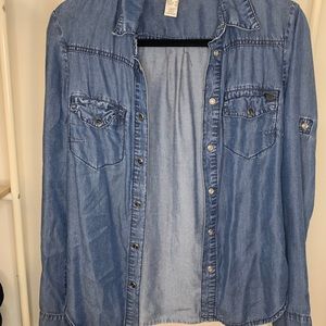 Denim button up shirt